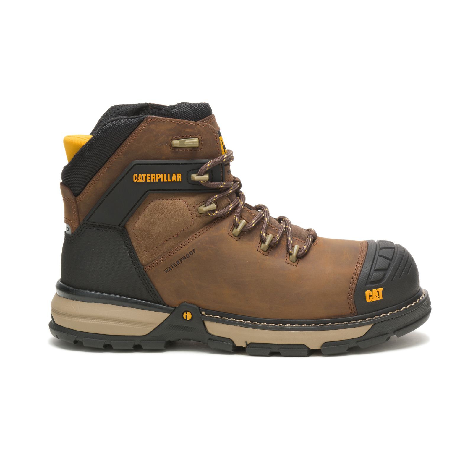 Caterpillar Boots South Africa - Cat Men's Excavator Superlite Waterproof Thinsulate™ Nano Toe Work Boots Dark Brown HB6954308